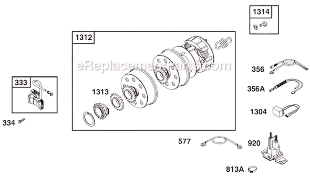 Page G Diagram and Parts List for 124435 8101 Briggs and Stratton Engine
